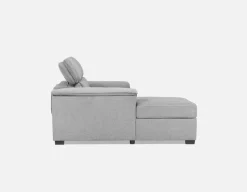 ODETTE contemporary left-facing sectional sofa-bed with storage