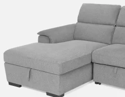 ODETTE contemporary left-facing sectional sofa-bed with storage