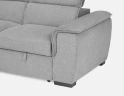 ODETTE contemporary left-facing sectional sofa-bed with storage