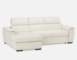 ODETTE contemporary left-facing sectional sofa-bed with storage