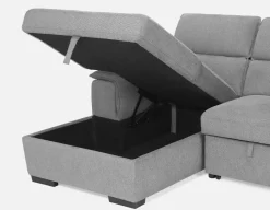 ODETTE contemporary left-facing sectional sofa-bed with storage