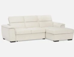 ODETTE contemporary left-facing sectional sofa-bed with storage