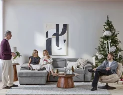 ODETTE contemporary left-facing sectional sofa-bed with storage
