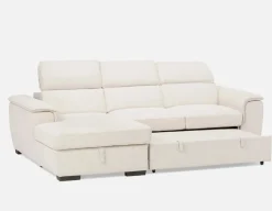 ODETTE contemporary left-facing sectional sofa-bed with storage