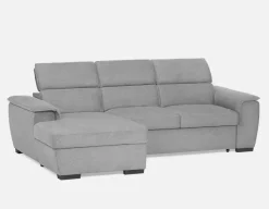 ODETTE contemporary left-facing sectional sofa-bed with storage