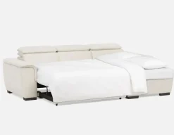 ODETTE contemporary right-facing sectional sofa-bed with storage