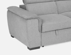 ODETTE contemporary right-facing sectional sofa-bed with storage