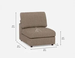 OLISA contemporary modular armless sofa