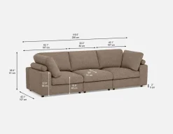 OLISA 3-pc modular interchangeable sofa