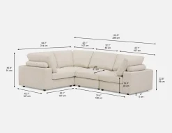 OLISA 4-pc modular interchangeable sofa