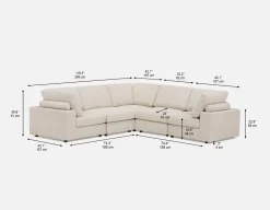 OLISA 5-pc modular interchangeable sofa