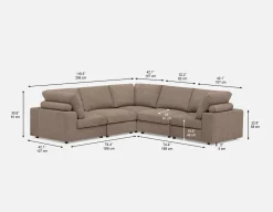 OLISA 5-pc modular interchangeable sofa