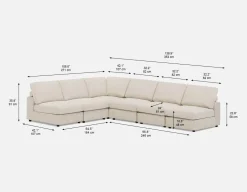 OLISA 6-pc modular interchangeable sofa