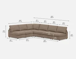 OLISA 6-pc modular interchangeable sofa