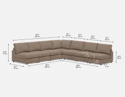 OLISA 7-pc modular interchangeable sofa