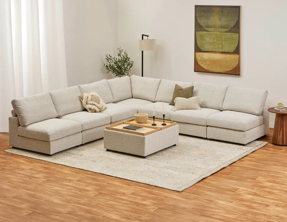 OLISA 7-pc modular interchangeable sofa