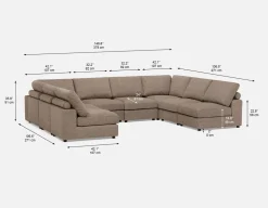 OLISA 8-pc modular interchangeable sofa