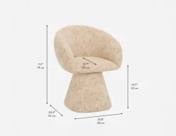 ORAN modern swivel dining armchair