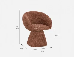 ORAN modern swivel dining armchair