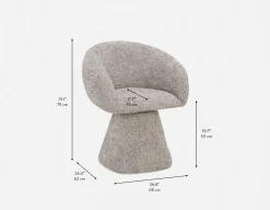 ORAN modern swivel dining armchair