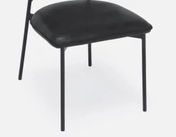 PALMA 100% leather mid-century modern dining chair