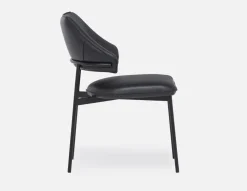 PALMA 100% leather mid-century modern dining chair