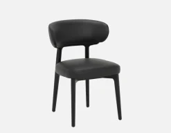 PALMA 100% leather mid-century modern dining chair