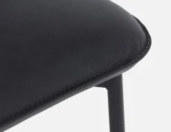 PALMA 100% leather mid-century modern dining chair