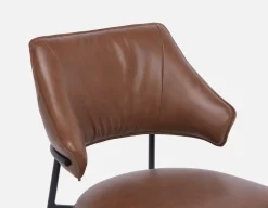 PALMA 100% leather mid-century modern dining chair