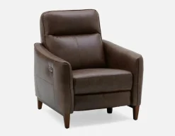 PALMER contemporary modern power-reclining 100% leather armchair