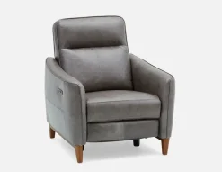 PALMER contemporary modern power-reclining 100% leather armchair