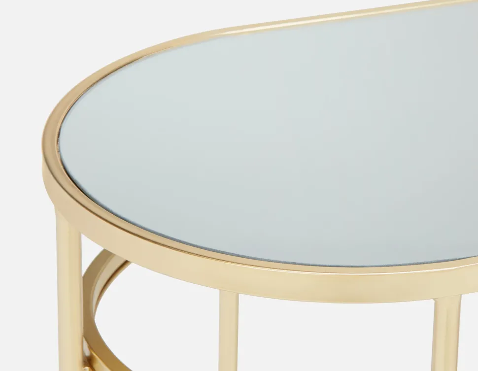 PETE mirrored top console table 120 cm