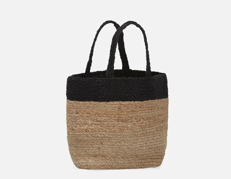 PHOEBE braided jute tote bag