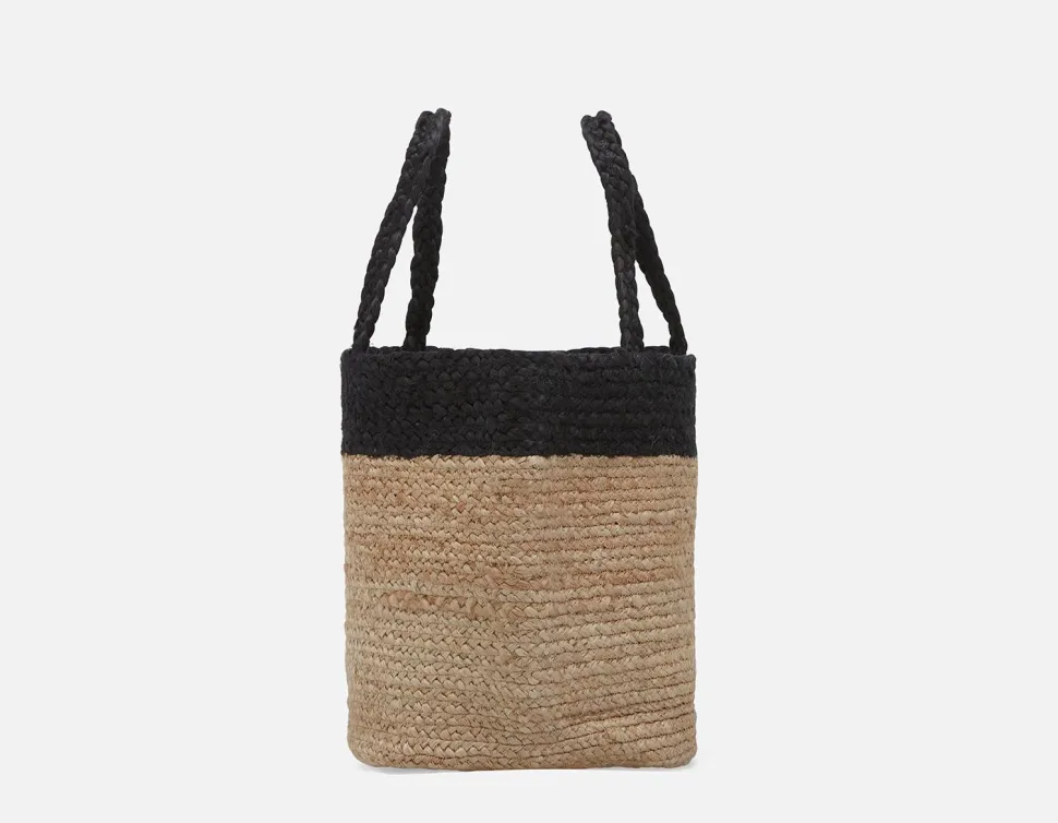 PHOEBE braided jute tote bag