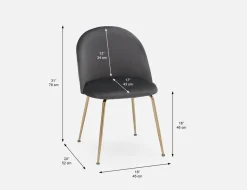 POLLY velvet dining chair