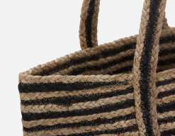 PRISCILLA braided jute tote bag
