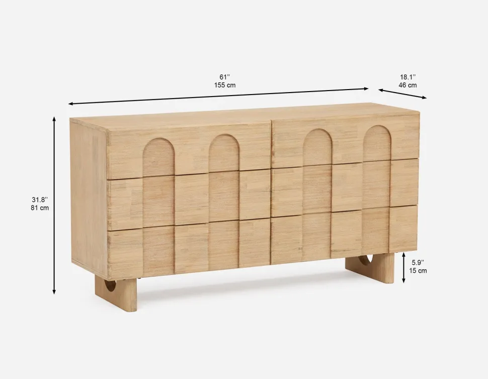 PRIYA elegant 6-drawer chest
