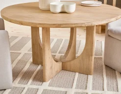 PRIYA round acacia wood dining table 140cm