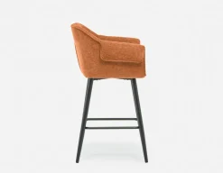 RALPH mid-century upholstered counter stool 66cm