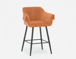 RALPH mid-century upholstered counter stool 66cm