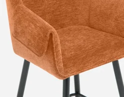 RALPH mid-century upholstered counter stool 66cm