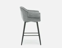 RALPH mid-century upholstered counter stool 66cm