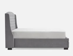 RAVEL traditional tufted upholstered wingback king-size bed with storage