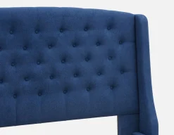 RAVEL traditional tufted upholstered wingback king-size bed with storage