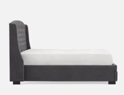 RAVEL traditional tufted upholstered wingback king-size bed with storage