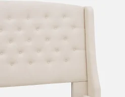 RAVEL traditional tufted upholstered wingback king-size bed with storage