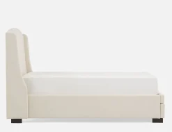 RAVEL traditional tufted upholstered wingback queen size bed with storage