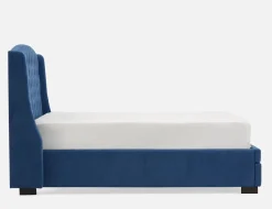 RAVEL traditional tufted upholstered wingback queen size bed with storage