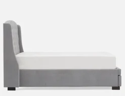 RAVEL traditional tufted upholstered wingback queen size bed with storage