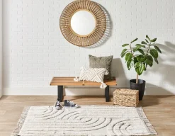 RAY bamboo mirror 91 cm